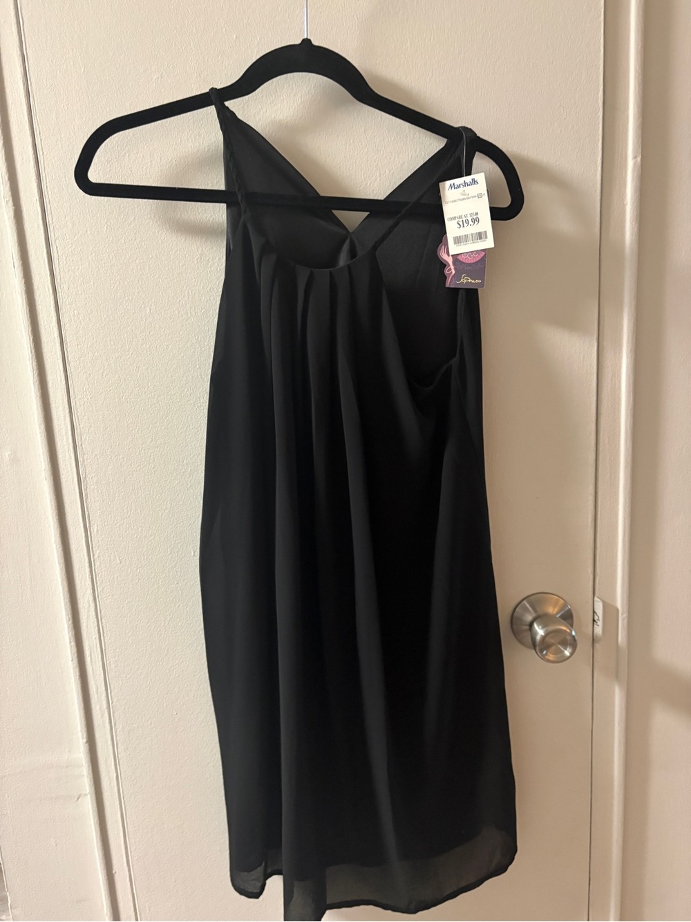 Marshalls Black Sleeveless Crossback Mini Dress